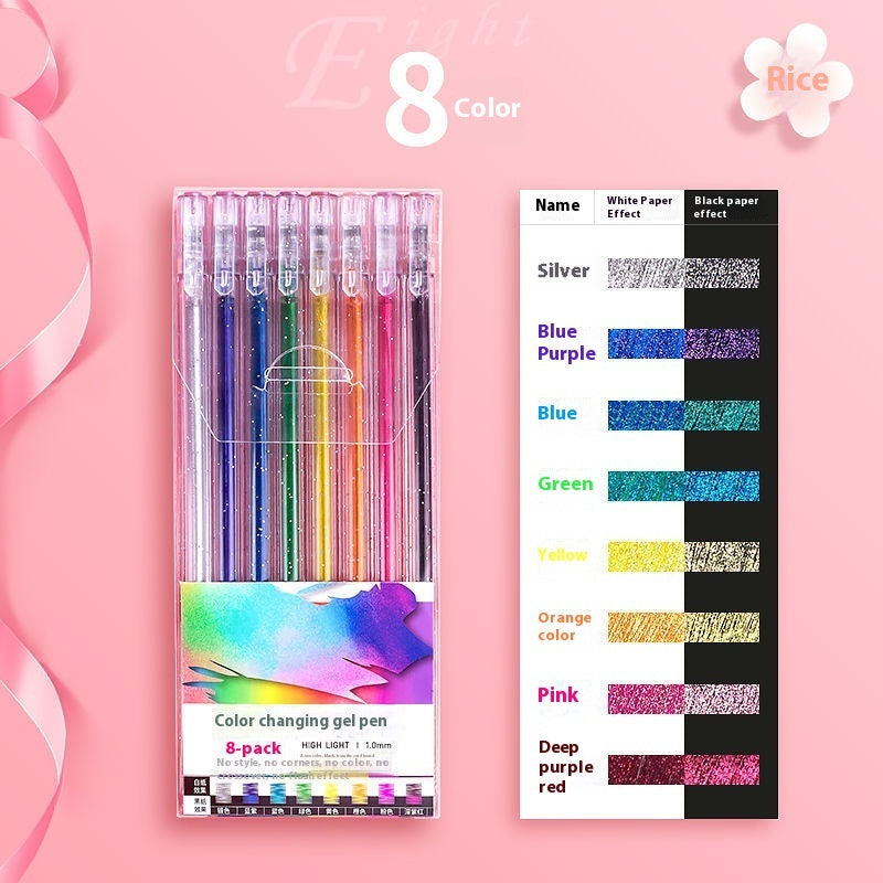 Shiny Crystal Gel Pen Fluorescent Pen Set