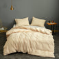 Fashion Home Textile Single Product Bedding Brushed Solid Color Quilt Cover