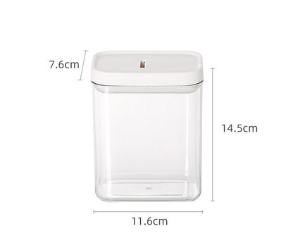 Transparent Airtight Jar Storage Box Square Pasta Storage Jar