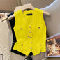 Classic Style V-neck Ice Silk Knitted Vest