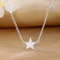 S925 Silver Shell Five-pointed Star Necklace Female Korean Style