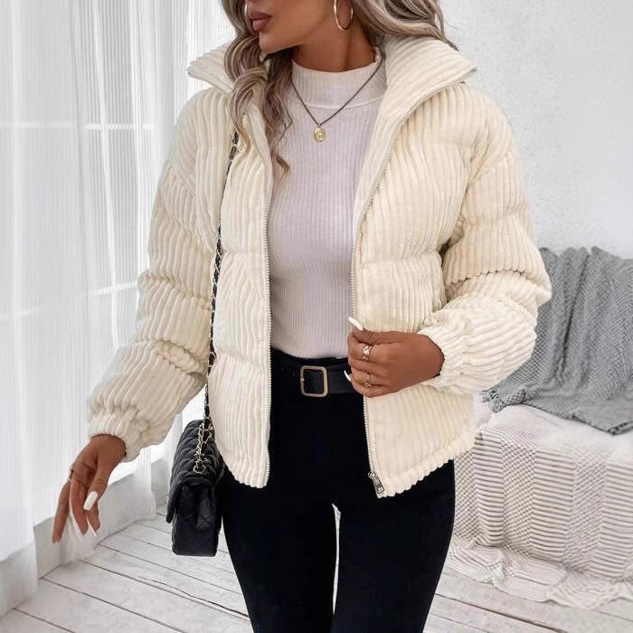 Fashionable Warm Corduroy Jacket Casual Loose