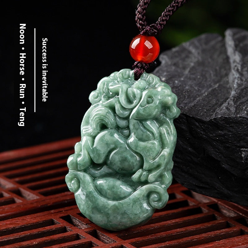 Natural A Cargo Jade Zodiac Rat Ox Tiger Rabbit Dragon Snake Horse And Sheep Monkey Chicken Dog Pig Jade Pendant Ornaments Wholesale