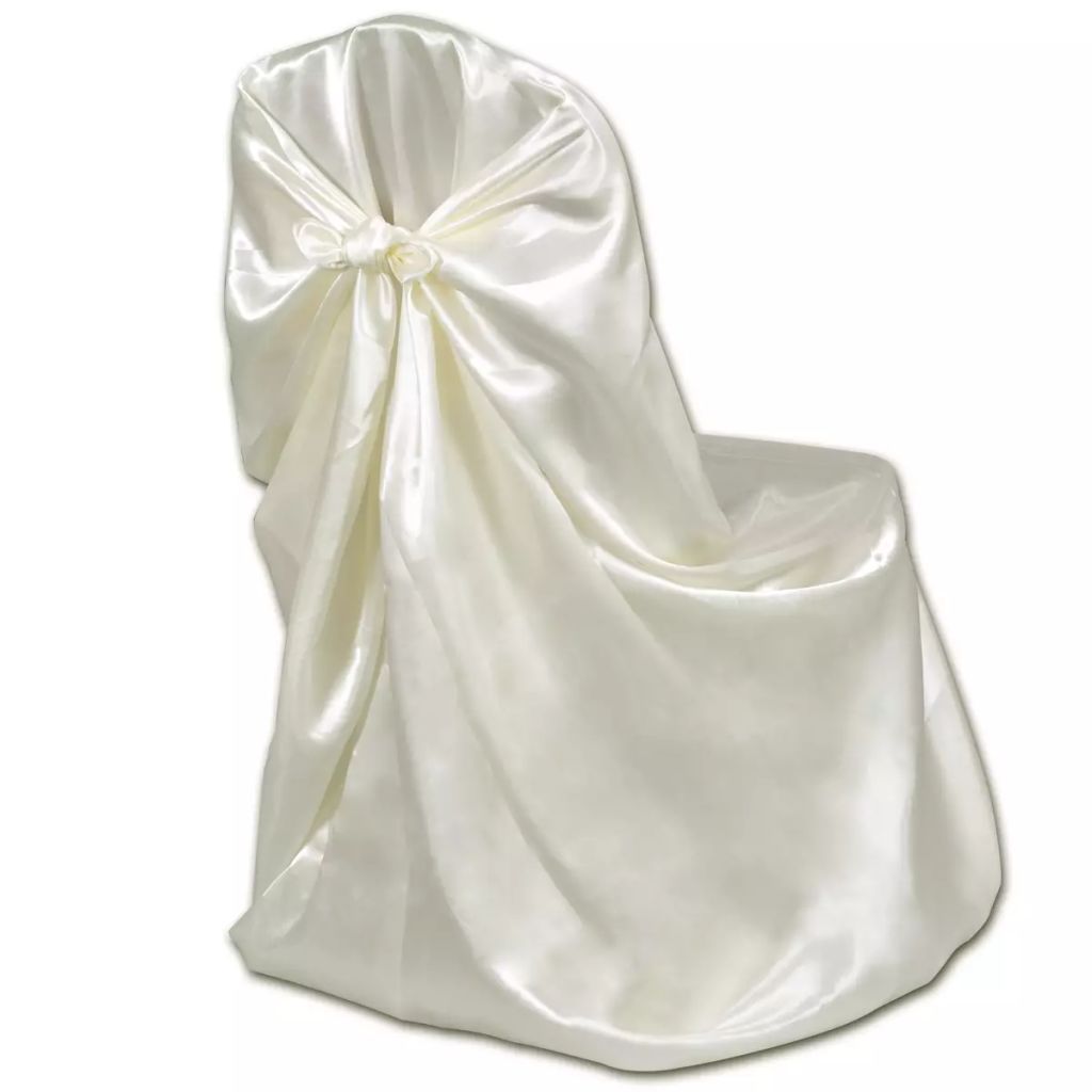 6 pcs Cream Chair Cover for Wedding Banquet