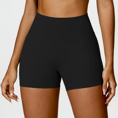 Running Fitness Tight Sports Brushed High Waist Yoga Shorts