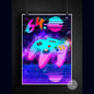 Retro Neon Game Poster Canvas Painting