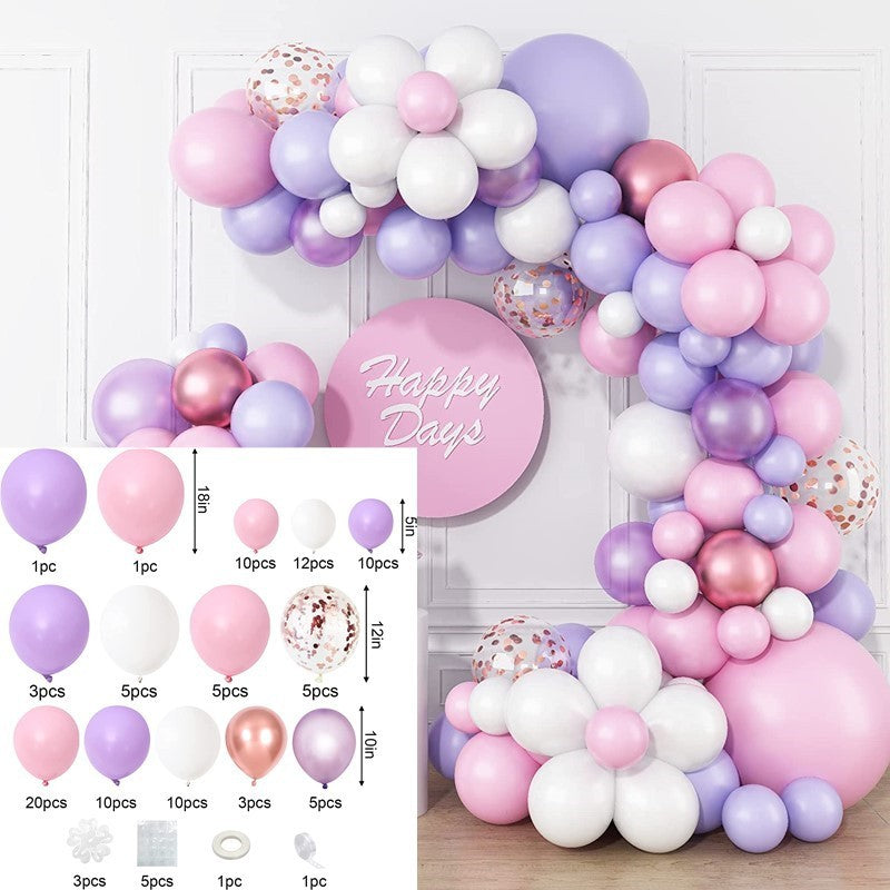 Background Children's Birthday Party Scene Layout Balloon Set