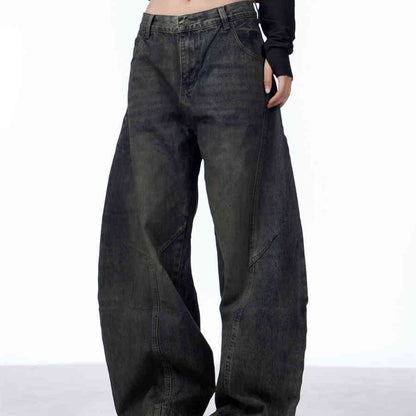 American-style Dirty Splash-ink Matchet Pants Women