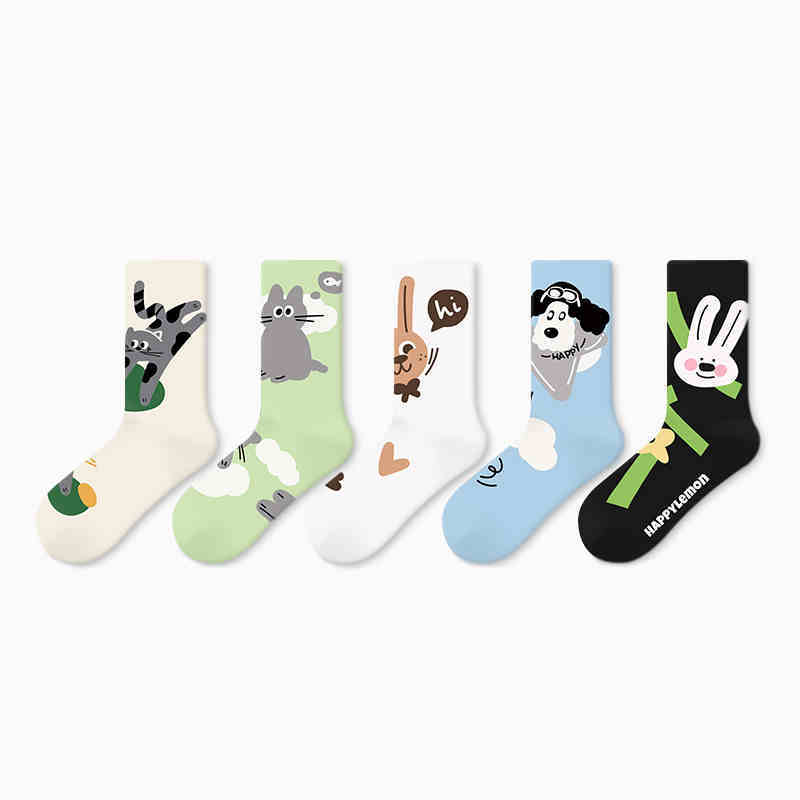 Cartoon Design Sense Spring And Autumn Stocking Cotton