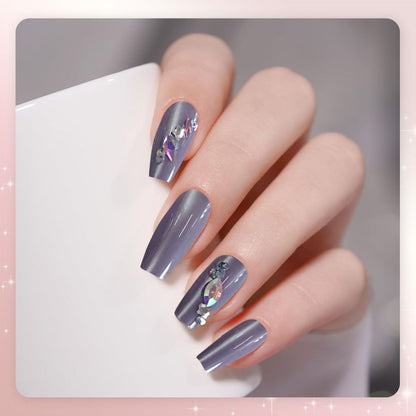 Diamond-set Nails Brownish-gray