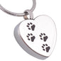 Stainless Steel Footprints Can Be Opened Cremains Pendant Necklace Commemorative Pendant