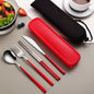 304 Dinnerware Set Flatware Kitchen Accessories Camping Travel Sets Gold Knife Fork Spoon Portable Cutlery Sets With Case