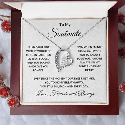 Gift For Women Wife Her Girlfriend Necklace Stainless Steel To My Soulmate The Day I Met You Forever Love Necklace