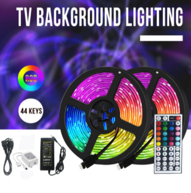 Bandă luminoasă cu LED-uri RGB colorate pentru atenuare