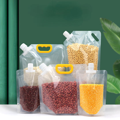 Kitchen Storage Bag Grain Moisture-proof Sealed Bag Insect-proof Transparent Portable Food-grade Transparent Storage Bag