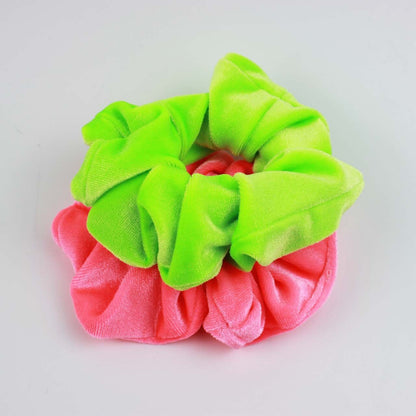 Fluorescent Color Updo Hair Ring Women's Flannel