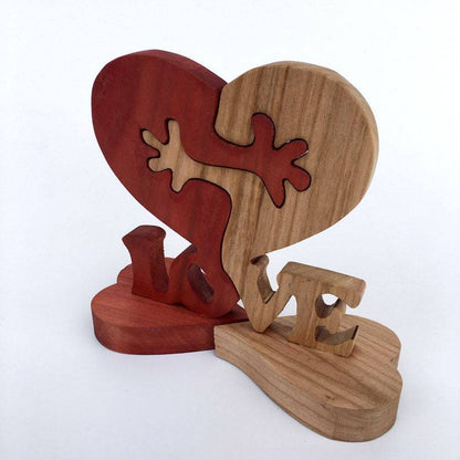 Valentinstag Geschenk Holz Herz Liebe Desktop Ornament Holz Dekoration