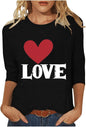 Digital Printed Three-quarter-length-sleeved T-shirt