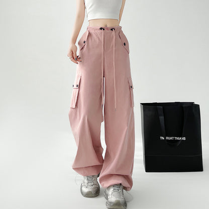 Women's High Waist Casual Sports Wide-leg Pants