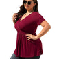 Women's Plus Size T-shirt V-neck Top