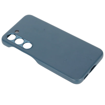 Original Phone Case Blue Fashion Fuax Leather Phone Case Shockproof Business Shell Phone Cover Case for Galaxy S23 Phone