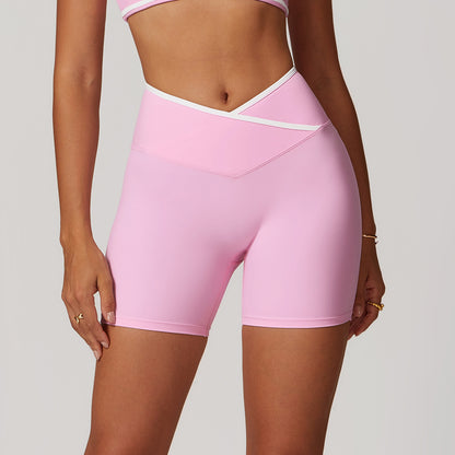 Skinny Hip Raise Sports High Waist Yoga Shorts