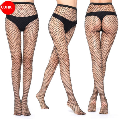 Plus Size Fishnet Stockings Black Silk Female Four Seasons Thin Super Elastic Romper