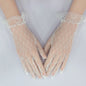 Bridal Gloves Pearl Lace Bow