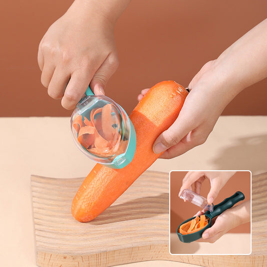 Peeling Knife With Storage Lid Fruit And Potato Peeler Kitchen Gadgets