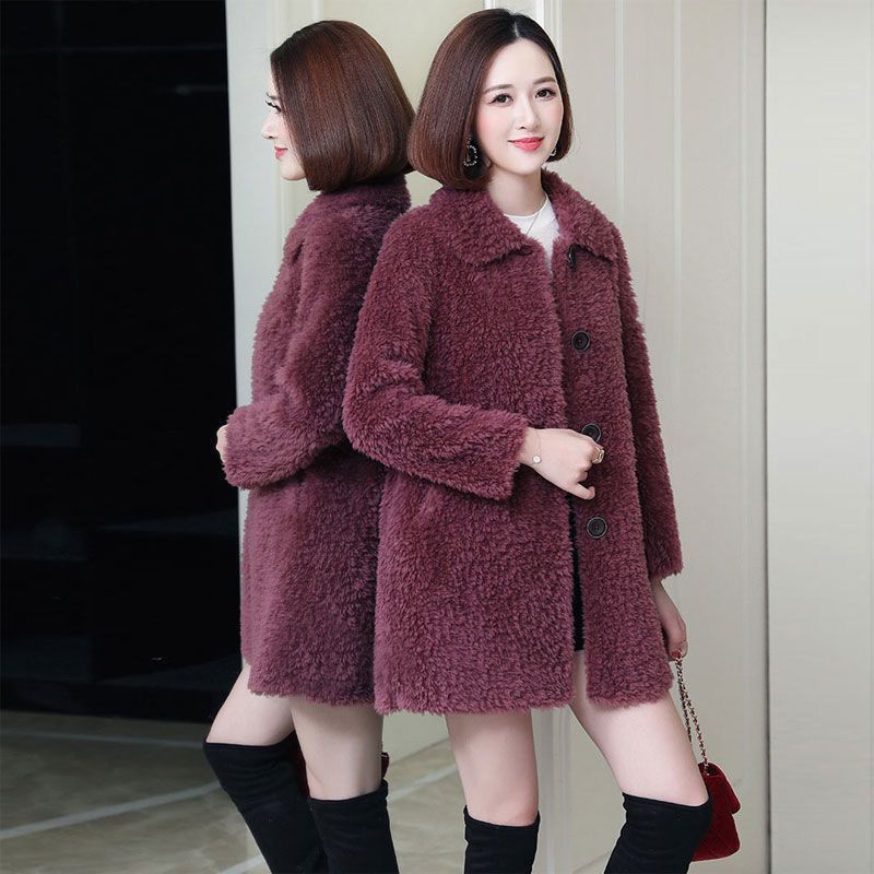 Women's Thick Faux Cashmere Coat Mid-length