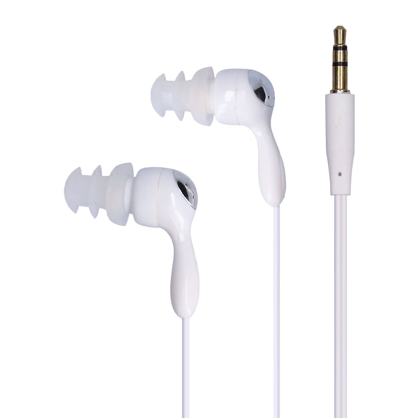 Waterproof Headphones In Ear Style Bone Conduction Headphones with Replace Earplugs for Swimming Running SurfingWhite