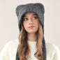 Cute Bear Knitted Hat Warm-keeping And Cold-proof Earmuffs Hat