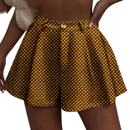 African Duplex Printing Batik Shorts