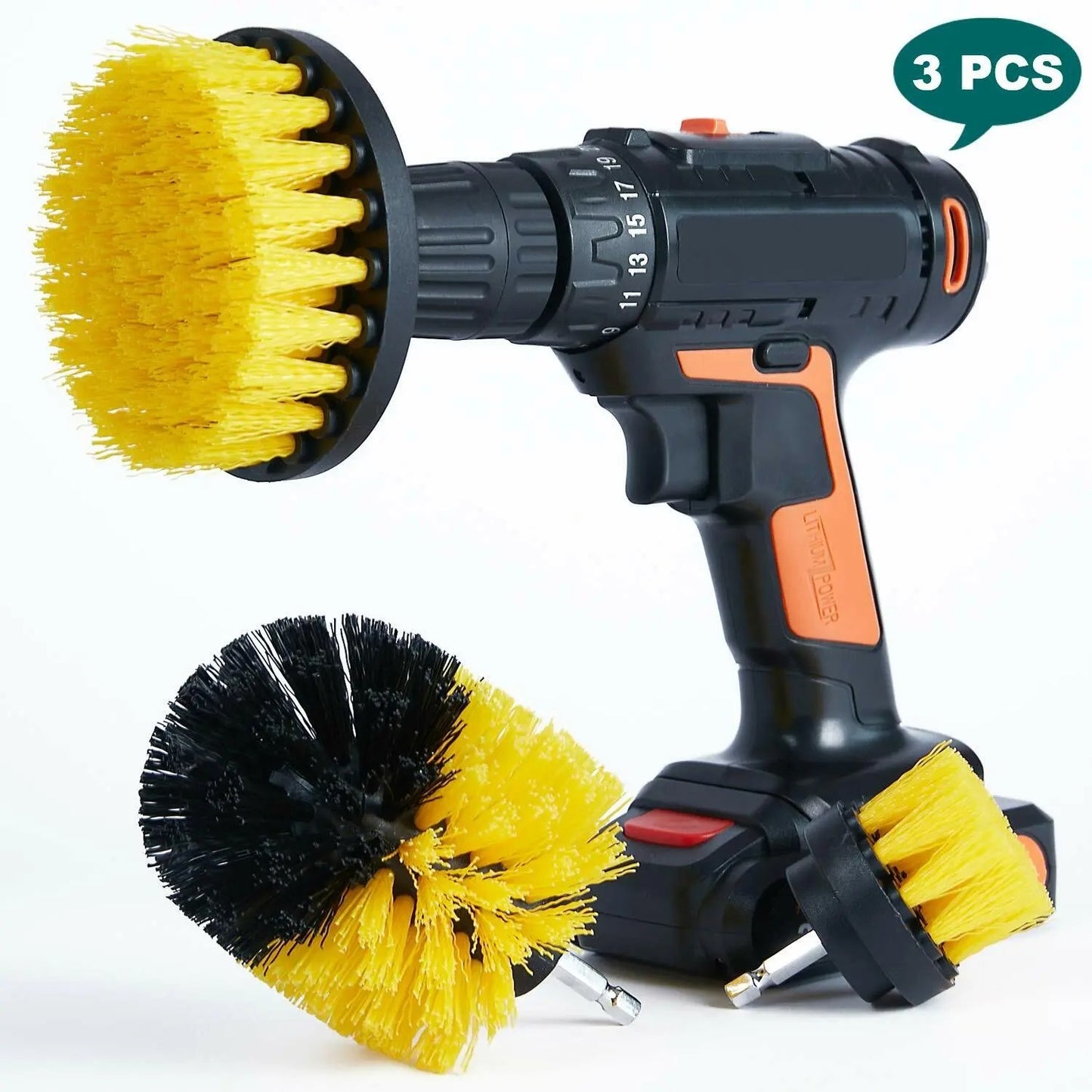 Drill Brush Attachment Scrubber Brushes Set Kit With Adapter For Car Shower Tile