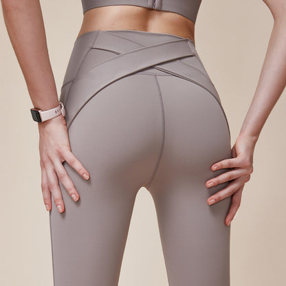 Cross Hip Lifting und Taillenverschlankung Upgrade High Waist Peach Sports Yoga Pants