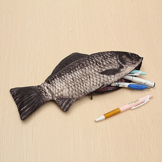 Cloth Large Capacity Crucian Carp Pencil Case