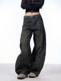 American-style Dirty Splash-ink Matchet Pants Women