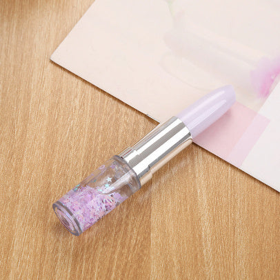 Creative Stationery Girl Heart Red Flow Sand Powder Signature Pen