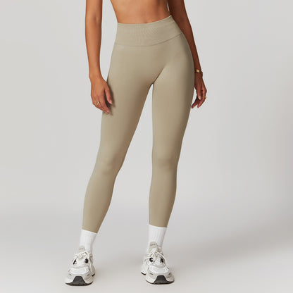 European And American Peach Hip Seamless Belly Contracting And Close-fitting Yoga Pants