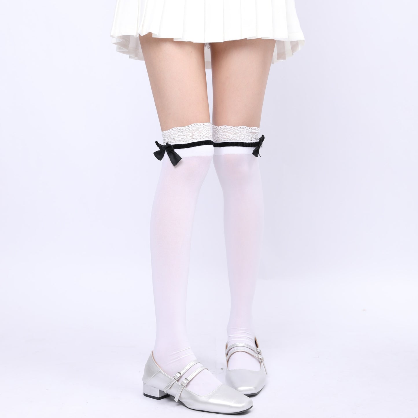 Japanische Jk Bowknot süße Spitze Lolita Socken Mitte der Wade