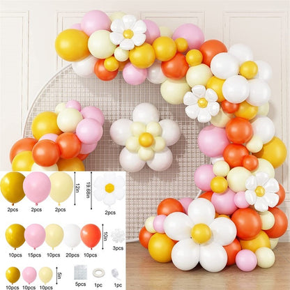 Background Children's Birthday Party Scene Layout Balloon Set