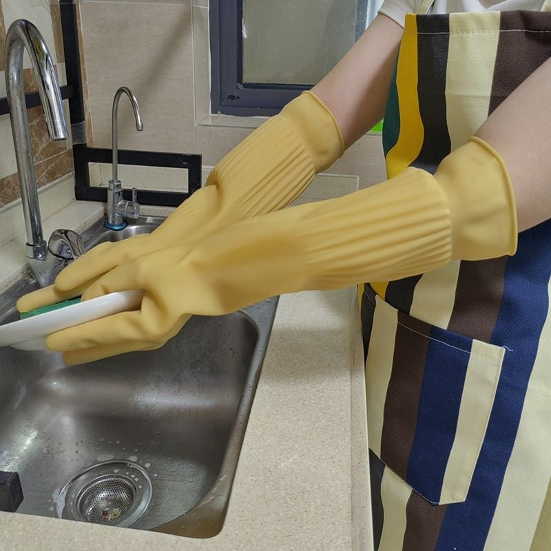 Rubber Household Kitchen Dishwashing Rubber Gloves Durable Beef Tendon Latex