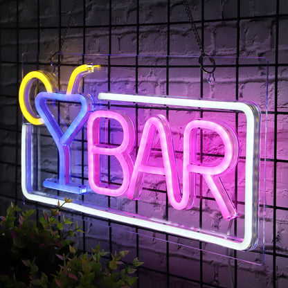 Brightly Colored Neon Advertising Lights For Bar Parties