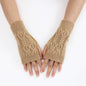 Knitted Half Gloves Female Cute Winter Open Finger Half Finger Student Male And Female Couple Wool