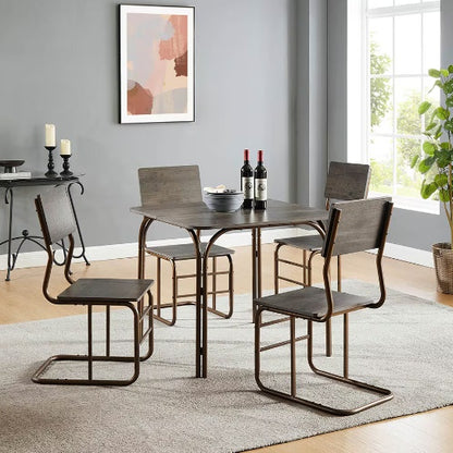 5-Piece Wood Table & 4 Chairs,Modern Dining Table Furniture Set For Home, Kitchen, Dining Room,Dining Table And Chair