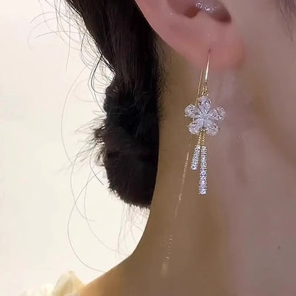 Super Flash Snowflake EAR Thread Women's Simple Fashion