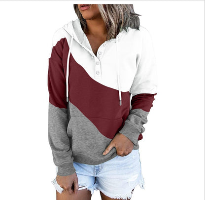 Printed Casual Hoodie Coat Women