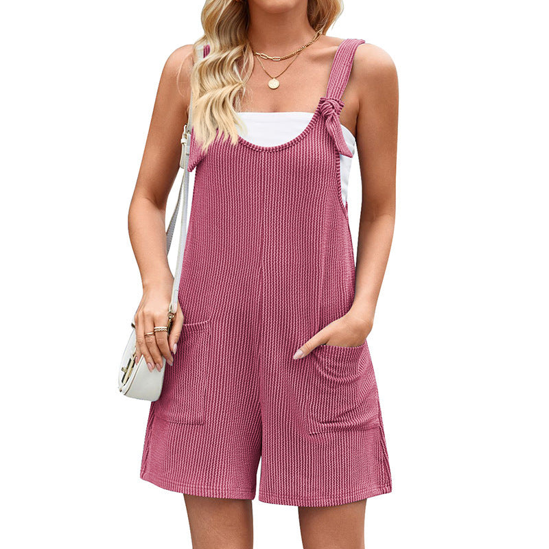 Versatile Pocket Straight Jumpsuit For Women