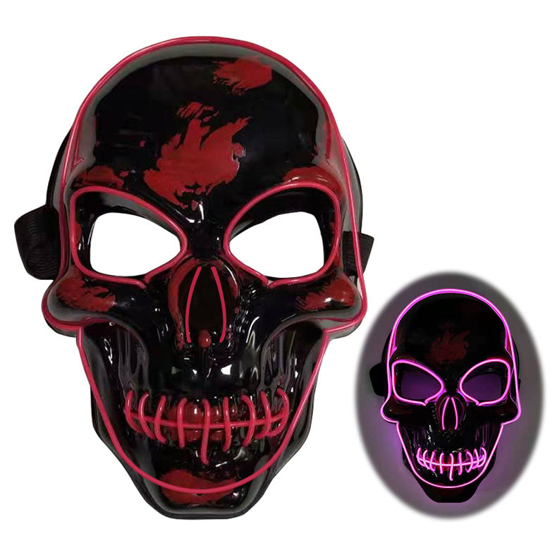 Halloween Skeleton Mask LED Glow Scary Mask