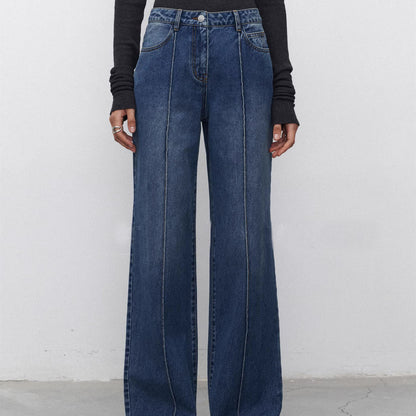 Jeans Women's Three-dimensional Stitching Straight